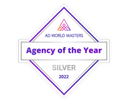 Ad World Masters Agency of the Year Silver 2022 award badge