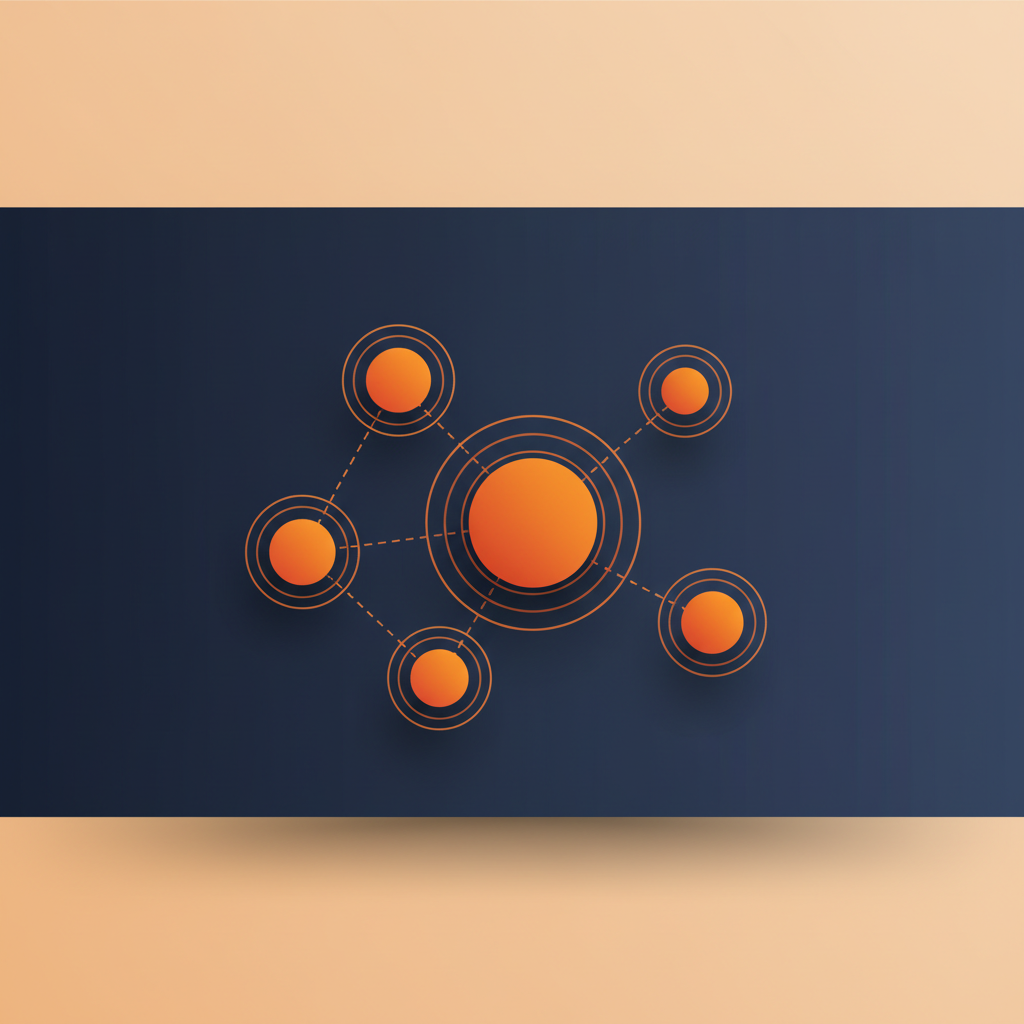 Stylized social media icon constellation illustration