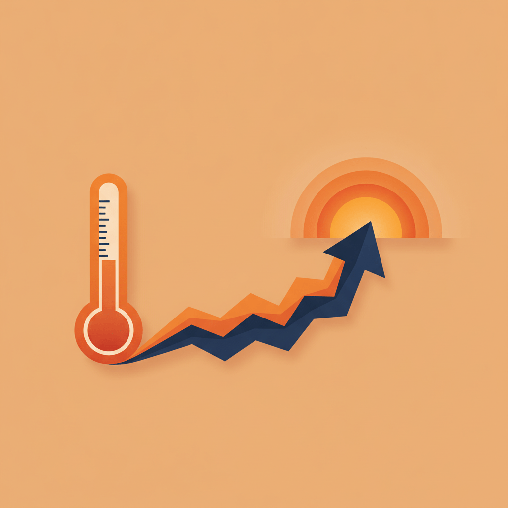 Illustration of Phoenix summer heat SEO impact